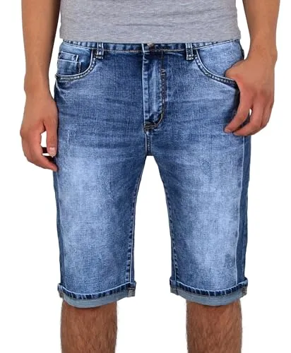 ESRA Herren Jeans Shorts A370 – Kurze Hosen für den Sommer - Stylische ESRA Jeans Shorts für Herren: Die perfekte Sommerhose im 5-Pocket Style, komfortabler Regular Fit und mit Stretch für optimalen Tragekomfort. Ideal für jeden Anlass und in Plus Size erhältlich.