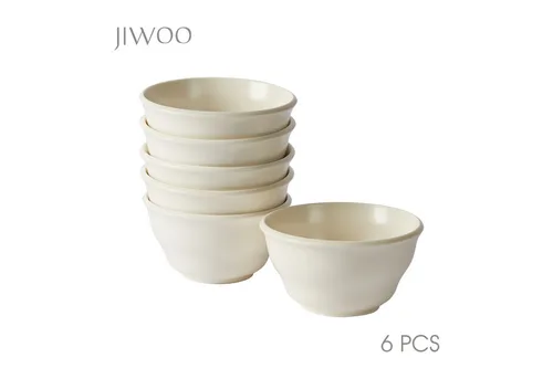 JIWOO Schüssel 6er,Ø12cm,Dessertschale,Servierschüssel,Obstschale,Müslischale, Hochwertiges Keramik, (6er-set, 6-tlg), rutschfest und langlebig,Mikrowellen-und spülmaschinenfest,Ø12cm