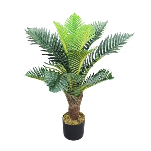 Decovego Kunstpalme - Künstliche Palme für tropisches Flair - Kunstpalmen für Innen- und Außenbereiche, pflegeleicht und täuschend echt. Bringen Sie das Grün der Natur in Ihr Zuhause!