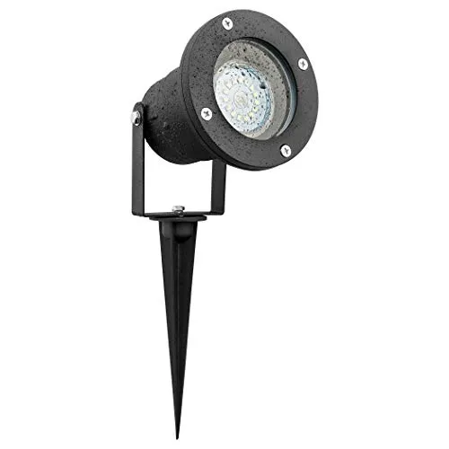 SEBSON LED Gartenleuchte mit Erdspieß und schwenkbaren Strahler, Aussenleuchte IP65, Gartenspot GU10 3,5W 300lm 6500K kaltweiß