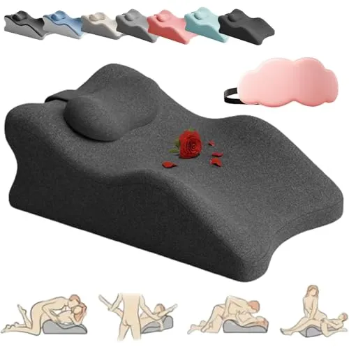 Noleva Sex Kissen, 60cm Noleva Komfortkissen, 27 Grad Sex Kissen, Ergonomisch aus Memory Schaum Keilkissen für Ohne Krämpfe In Beinen Oder Rücken,Schmerzfreie Intimität Heute (D,Mit Kissen) 2026