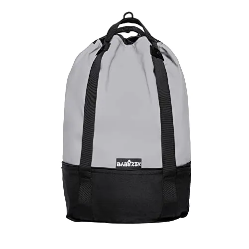 Babyzen YOYO Bag, Stone - Praktischer Stauraum für YOYO2 Kinderwagen - Transporttaschen für Kinderwagen mit stabilem Rad für bis zu 10 kg zusätzlichen Stauraum. Ideal für müheloses Einkaufen und einfaches Manövrieren.