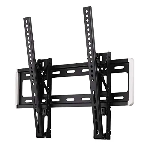 Hama TV Halterung neigbar -12° (Wandhalterung für Flat TV 32“ – 56“, TV Wandhalterung inkl. Fischer Dübel u. Kabelführung, bewegliche Halterung bis VESA 400 x 400, max. 40 kg) schwarz