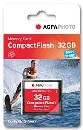 AgfaPhoto Flash-Speicherkarte 32 GB 233x - Speicherkarten - 32 GB CompactFlash mit 233x Geschwindigkeit für schnelle Datenübertragungen und zuverlässige Leistung bei Foto- und Videokameras.