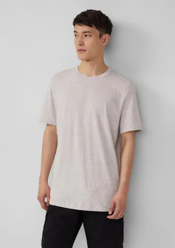 s.Oliver Kurzarmshirt T-Shirt Meliertes T-Shirt aus Baumwollmix