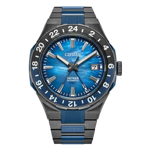 Citizen NB6036-52N Herrenarmbanduhr Automatik Series 8 GMT - Limitierte Edition von 2.200 Stück, elegante Herrenuhr mit GMT-Funktion und 50 Stunden Gangreserve, kratzfestem Saphirglas und robustem Edelstahlarmband.