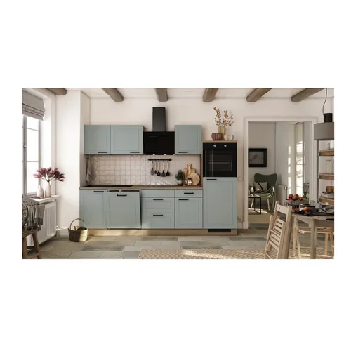 Flex-Well Landhausküche 280 cm inkl. Elektrogeräte von Flex-Well