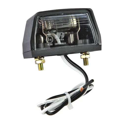 Dema Kunststoff Kennzeichenleuchte 12V für Anhänger und Fahrzeuge - Zuverlässige 12V Kennzeichenleuchte aus robustem Kunststoff für Anhänger, Traktor, PKW und LKW. Ideal für klare Sichtbarkeit und Sicherheit im Straßenverkehr.