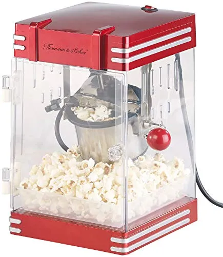 Rosenstein & Söhne Mini Popcornmaschine im Retro-Stil