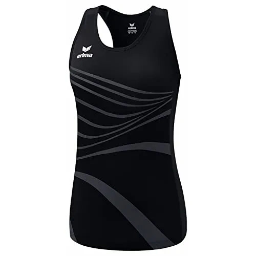 Erima Damen Racing 2.0 Singlet - Schwarz, Größe 42 - Sportjacke aus leichtem, schnelltrocknendem Material mit optimalem Tragekomfort durch Flachnähte und tailliertem Schnitt. Ideal für sportliche Aktivitäten.