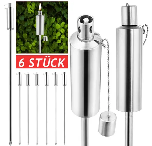 Gardebruk Gartenfackel 6er Set von Deuba