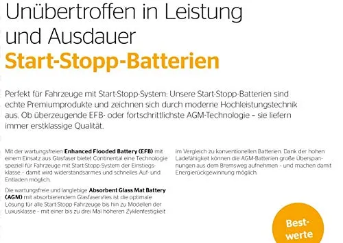 Autobatterie Continental EFB