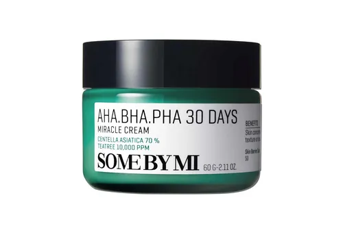 Some By Mi Gesichtspflege AHA BHA PHA 30 Days Miracle Cream – Gesichtscreme mit AHA BHA PHA Centella Asiatica, Porenpflege & Hautbarriere –, für empfindliche Haut