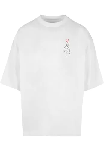 Merchcode Herren Mp0007485-k Heart Huge Tee T-Shirt, Weiß, 3XL EU