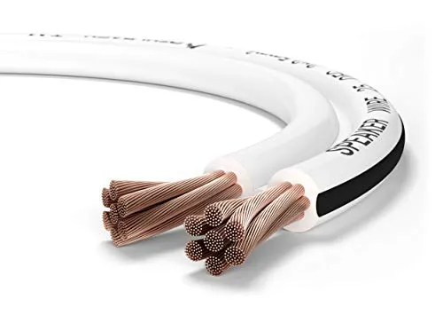 Oehlbach Speaker Wire SP-25 - Stereo HI-FI Lautsprecherkabel, Boxenkabel mit OFC (sauerstofffreies Kupfer) 2x2,5 mm² Mini Spule Lautsprecher Kabel - Weiß 30 Meter