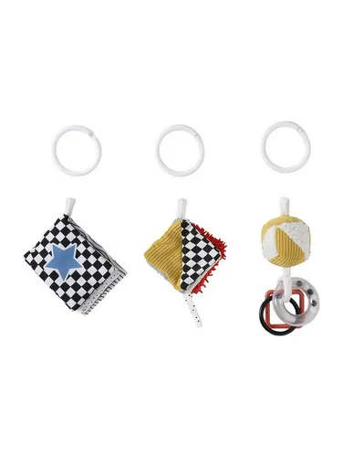 vertbaudet Schmusetuch Baby Activity-Spirale SENSORIK-SPASS - Faszinierende Baby Activity-Spirale aus Stoff mit bunten Materialien. Regt zum Greifen und Staunen an! Ideal für Babyschale oder Bettgitter. Maße: 12 cm (gekringelt), 45 cm (langgezogen).