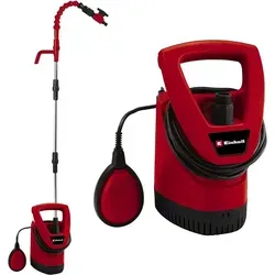 Einhell Tauchpumpe GE-SP 3546 RB - 350 W, 4600 L/h - Wasserpumpen für Regentonnen mit stufenlosem Schwimmschalter, flexibler Schwanenhals und robustem Kunststoffgehäuse – ideal für die effiziente Wasserentnahme.