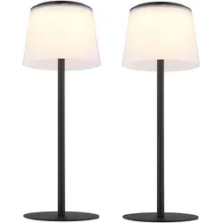 2er Set LED Tischleuchte mit Touchdimmer, Akku, H 34 cm