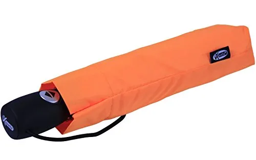 iX-brella Leichter Solider Taschenschirm mit Auf-Zu-Automatik - mid Class - neon-orange