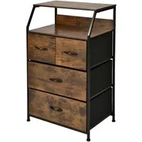 COSTWAY Kommode mit 4 Schubladen