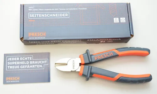 PRESCH Seitenschneider 160 mm gerade Profi Kabelschneider Drahtschneider Neu