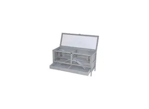 nanook Hamsterkäfig aus Holz 92 x 38 x 48 cm - Käfig für Kleintiere mit herausnehmbarer Schublade und zwei Rückzugshäuschen, ideal für Hamster, Mäuse und Ratten.