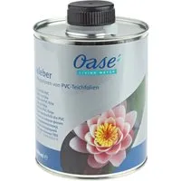 Oase 36862 PVC Folienkleber, 1000 ml - Ideal für OASE AlfaFol-Teichfolien - Rohranpassstücke - Einfaches Verbinden von Folienbahnen mit integriertem Pinsel für eine mühelose Anwendung. Trocknet in 24-48 Stunden und hält bis zu 2 Jahre.