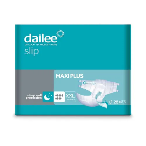 Dailee Slip Maxi Plus XXL - 28 Stück - Inkontinenz Schutzhosen & Unterwäsche mit hohem Tragekomfort und atmungsaktivem Design, ideal für Personen mit schwerer Inkontinenz und weniger mobile Nutzer.