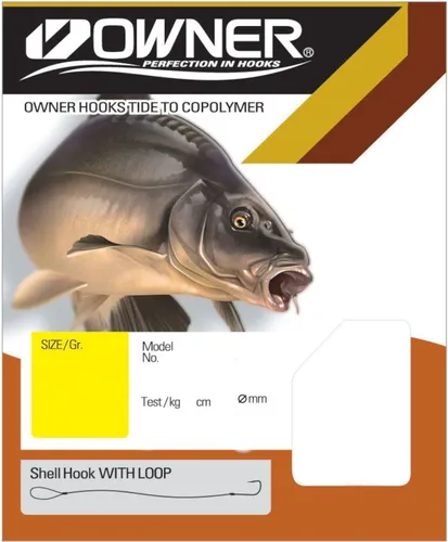 Owner Karpfen schwarz RL-044 70cm - gebundene Karpfenhaken, Größe/Tragkraft/Durchmesser/Inhalt:Gr. 2 / 8.2kg / 0.30mm / 10 Haken pro Packung