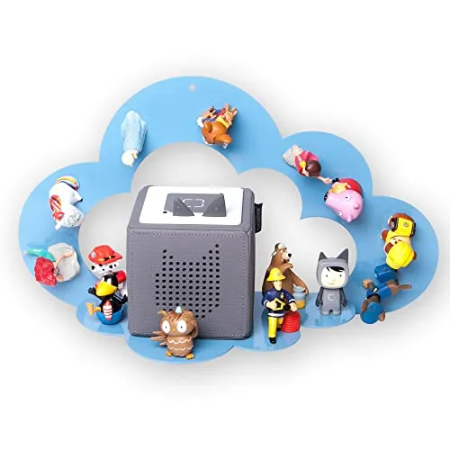 moin minis Wolke Blau für Toniebox - Kinderzimmerregal im himmlischen Wolkendesign, bietet Platz für 25 Tonies und ist robust aus pulverbeschichtetem Stahl. Ideal für Ordnung und Kreativität im Kinderzimmer!
