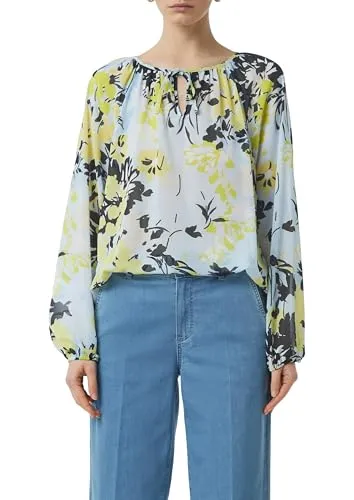 comma Bluse Langarm: Elegante Damenbluse mit modischem Design - Damenblusen, stilvolle Langarmbluse aus hochwertigem Material für einen eleganten Look im Alltag.