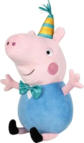 Schmidt Spiele Peppa Pig Schorsch Wutz Plüschfigur 37 cm - Stofftier & Teddybär: Original Peppa Wutz Charakter, weich und anschmiegsam, handwaschbar und perfekt für Kinder ab 0 Jahren.