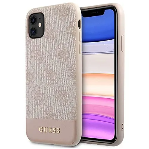 Guess 4G Bottom Stripe Collection – iPhone 11 Hülle (Pink)