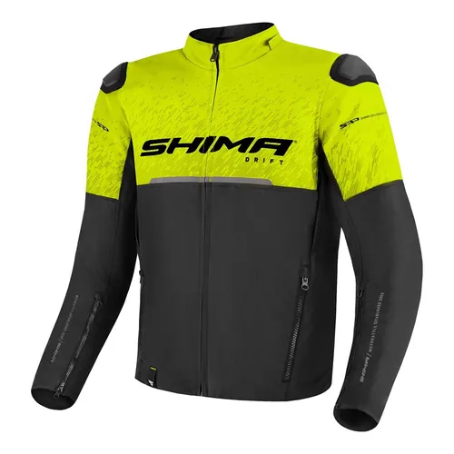 SHIMA DRIFT Motorradjacke Herren mit Protektoren in gelb von Shima