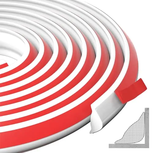 Flexible Selbstklebende Zierleisten für Decken und Wände – 5m, Weiß