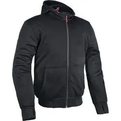 Oxford Super 2.0 Motorrad Hoodie - Schwarz, Größe 3XL für Männer - Motorradjacke aus weicher Polyester-Baumwoll-Mischung mit Aramidfutter und Protektoren für optimalen Schutz und Komfort beim Fahren.