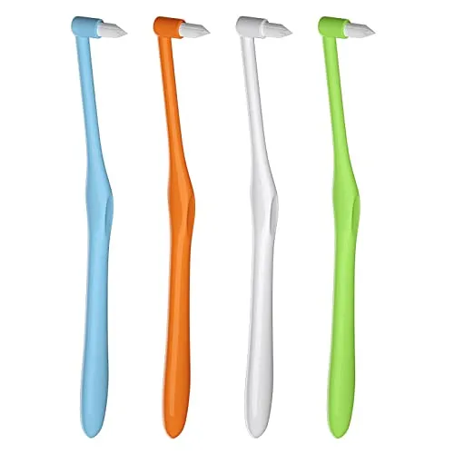Stücke Handzahnbürsten,Zahnbürste Mittel, Zahnbürsten, Toothbrush,Zahnbürste Single Kompakt Interdental Zwischenraum Bürste zur Detail Reinigung 4