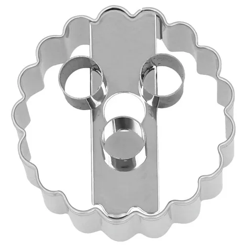 Ausstechform Linzer Plätzchen Ausstecher 3 Löcher 5cm Edelstahl Spitzbuben Kekse