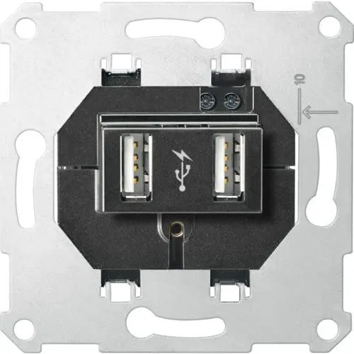 Merten MEG4366-0000 USB-Ladestation Lader Ladegerät Unterputz Einsatz System-M