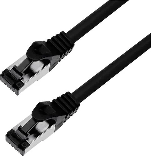 BKL Electronic 144005 RJ45 Patchkabel CAT 8.1 S/FTP 5m Schwarz Halogenfrei 1St.