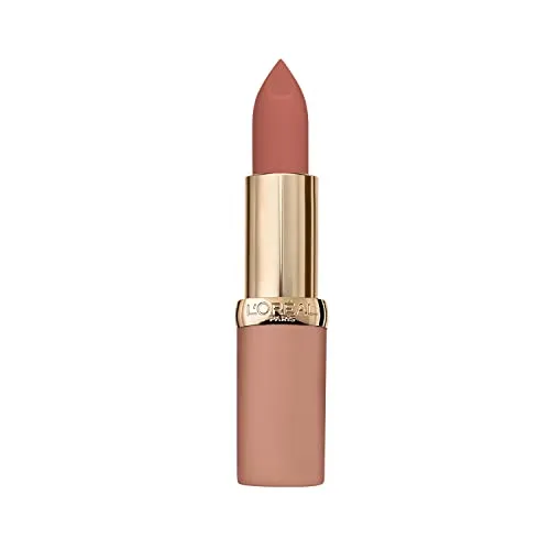 L'Oréal Paris Color Riche Ultra Matte Free the Nudes 02 No Cliche, farbintensiver Lippenstift im zarten Nude-Ton, ultra-mattes Finish