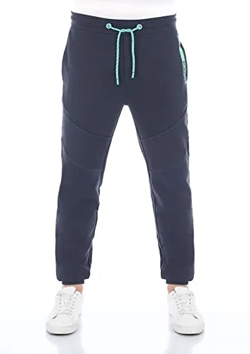 Riverso RIVTill Herren Sweathose - Slim Fit Jogginghose aus pflegeleichter Baumwollmischung, ideal für Indoor und Outdoor, mit Biker Steppung und praktischen Hosentaschen.