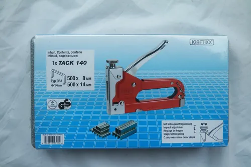 Kraftixx Handtacker-Koffer 053214 500 x 8mm 500 x 14 mm Tacker