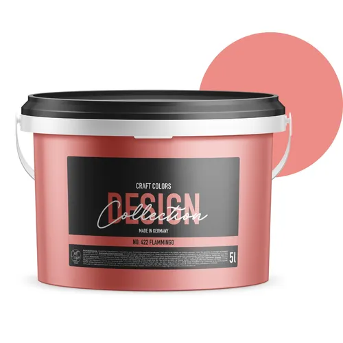Produktbild hochwertige Wandfarbe Flamingo edelmatt No.422 von Craft Colors®️ 5 L