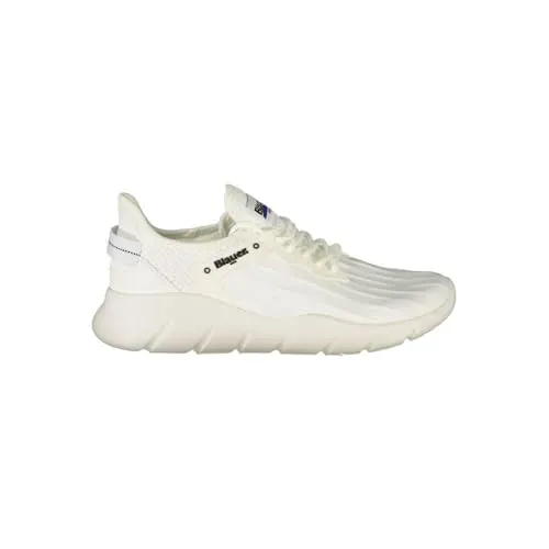 BLAUER CALZATURA SPORTIVA UOMO BIANCO - Sport- & Outdoorschuhe für Herren, stylische weiße Sneakers aus atmungsaktivem Knitted Stoff, ideal für Freizeit und Sport.