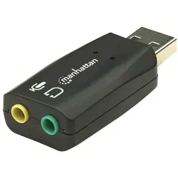 Manhattan Hi-Speed USB 3D Sound Adapter, Verbessert Audiozugriff und -Performance