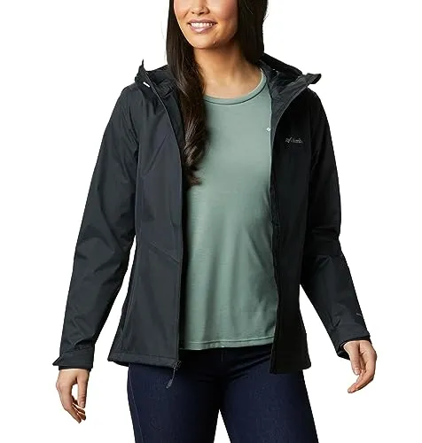 Columbia Inner Limits III Jacket black (011) XS - Funktionsjacke für Damen, wasserdicht und atmungsaktiv dank Omni-TECH Technologie. Hergestellt aus 100% recyceltem Polyester, ideal für umweltbewusste Wanderer.