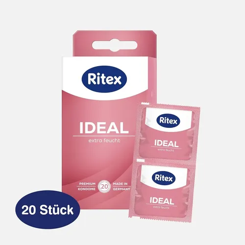 Ritex IDEAL Kondome, Extra feucht mit extra Gleitmittel, 20 Stück