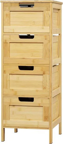 EUGAD Badkommode aus Bambus mit 4 Schubladen von Eugad