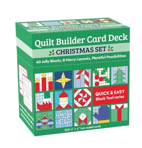 Quilt Builder Card Deck Christmas Set: 40 Jolly Blocks, 8 Merry Layouts, Plentiful Possibilities